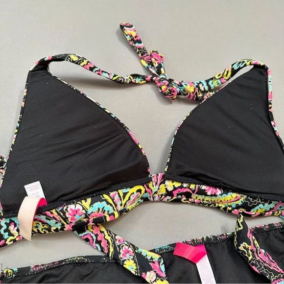 Victoria’s Secret neon paisley triangle bikini set, S/M. - Picture 5 of 6